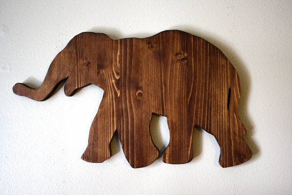 Wooden Elephant Wall Art